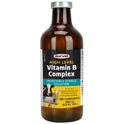 Durvet High Level Vitamin B Complex Injectable Solution, 250mL